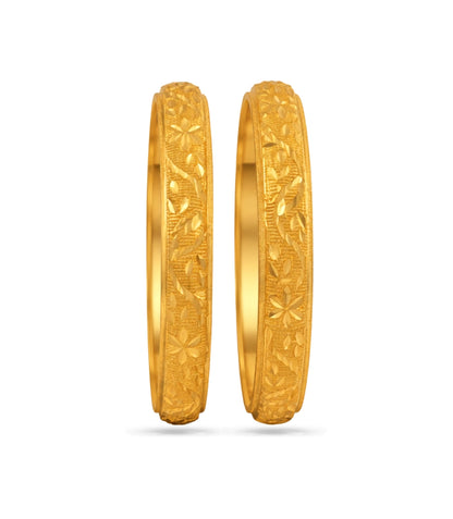 Gold Plated Simple Traditional Bangle Set