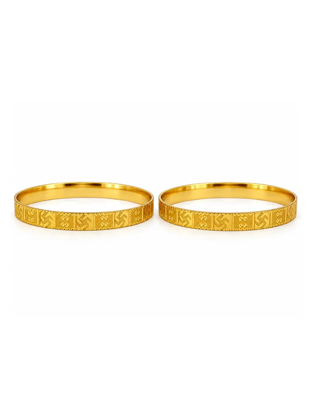 Gold Plated Easy Wear Bangle Set