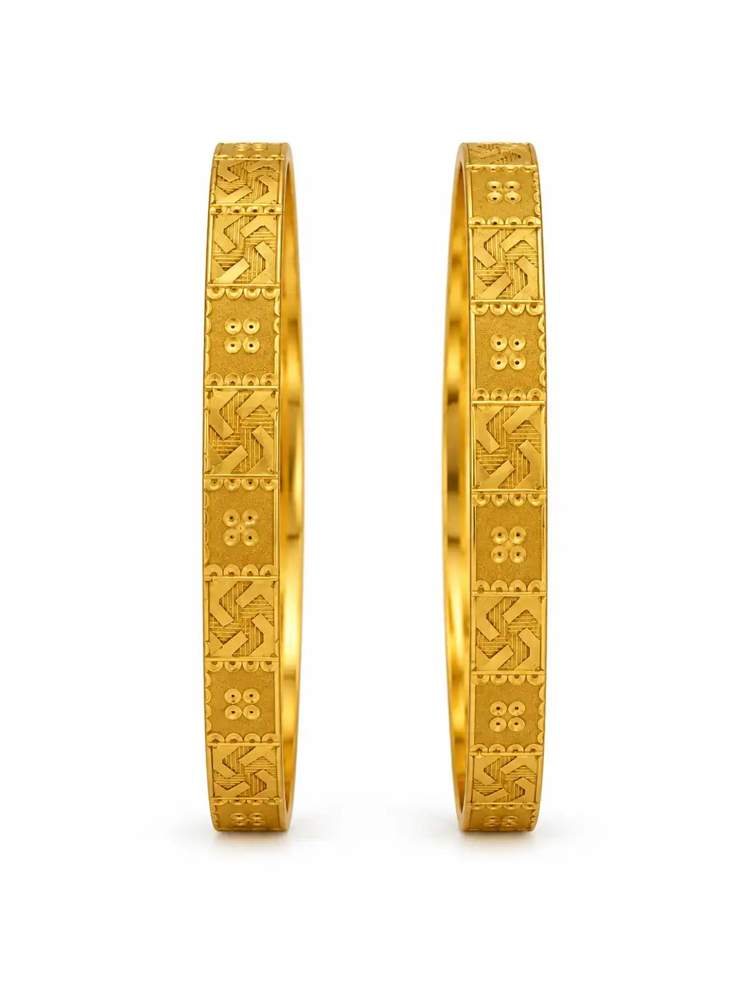 Gold Plated Easy Wear Bangle Set