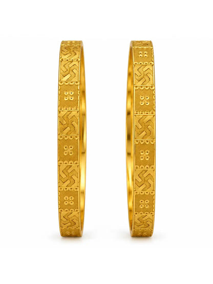 Gold Plated Easy Wear Bangle Set