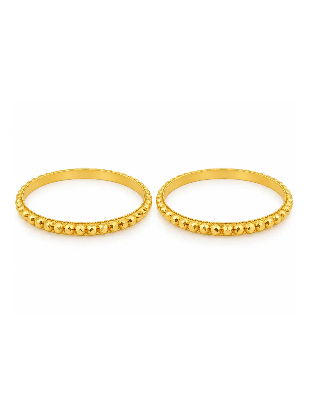 Gold Plated Elegant Circular Bangle Set