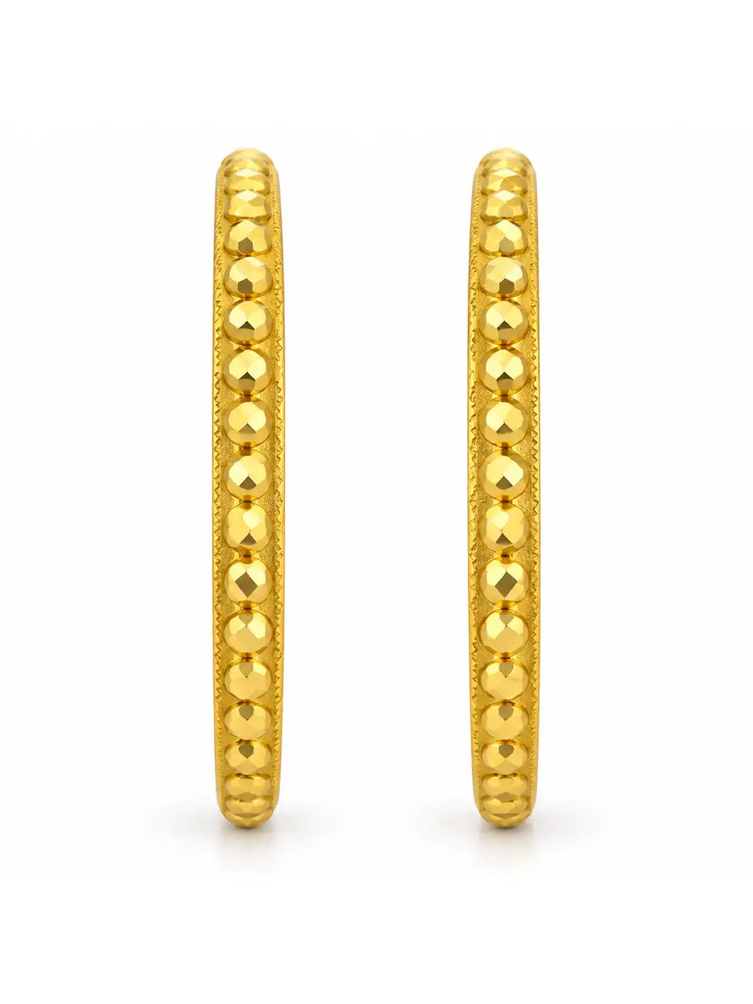 Gold Plated Elegant Circular Bangle Set