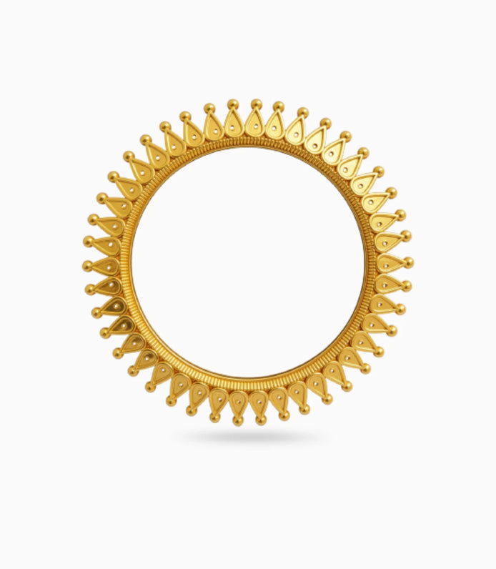 Gold Plated Sunburst Bangle Set