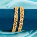 Gold Plated Geometric Design Bangle Set