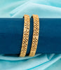Gold Plated Geometric Design Bangle Set