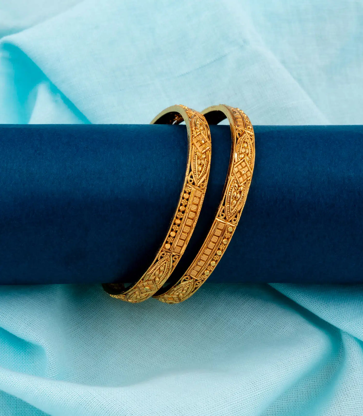 Gold Plated Golden Shine Bangle Set