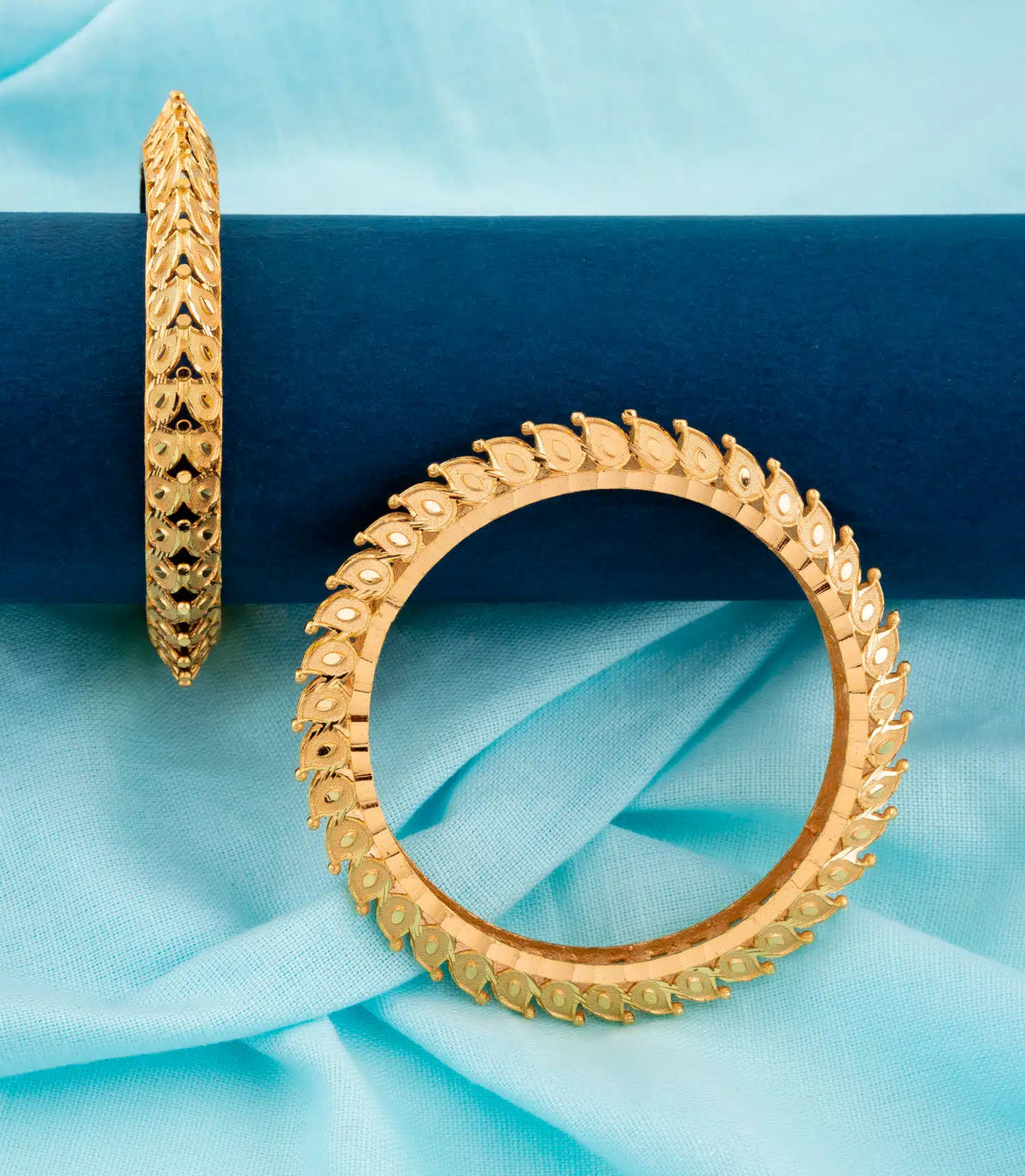 Gold Plated Smooth Finish Bangle Set
