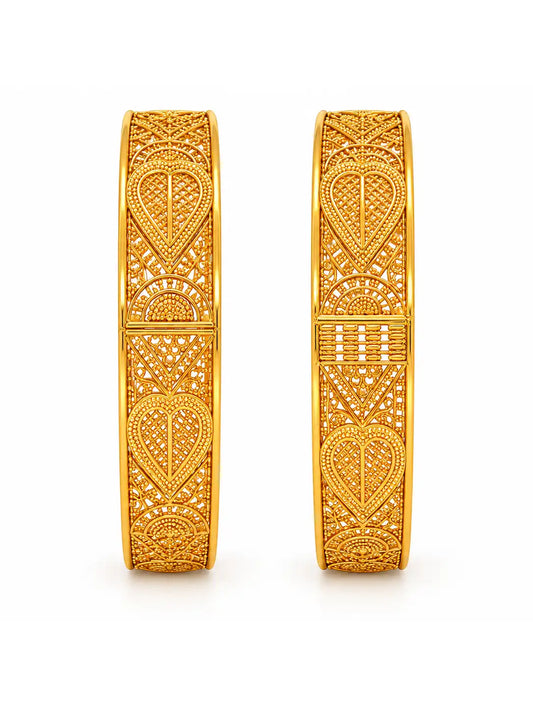 Gold Plated Wedding Bangle Set