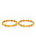 Gold Plated Royal Barrel Motif Bangle Set