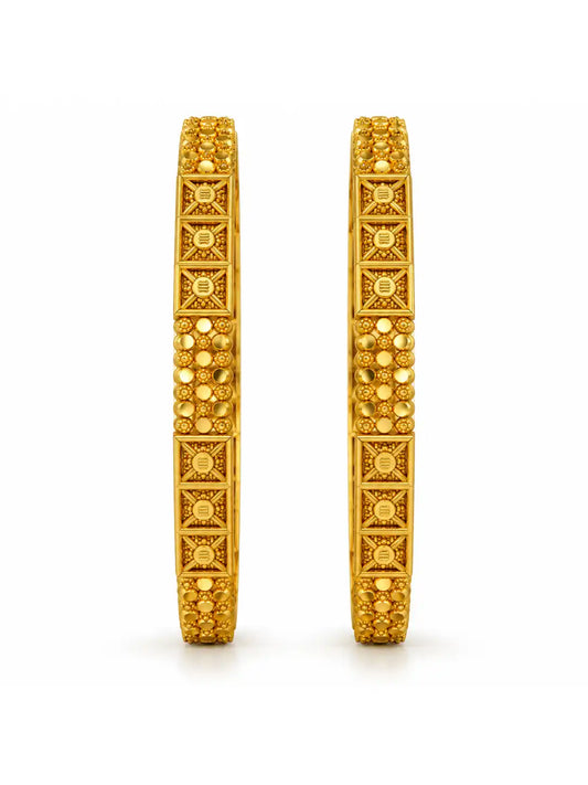 Gold Plated Golden Aura Bangle Set
