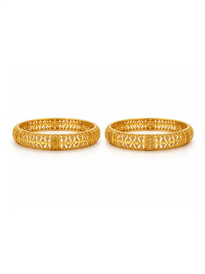 Gold Plated Divine Bangle Set