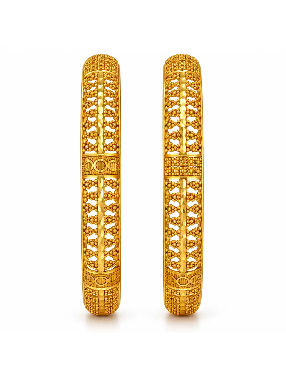 Gold Plated Divine Bangle Set