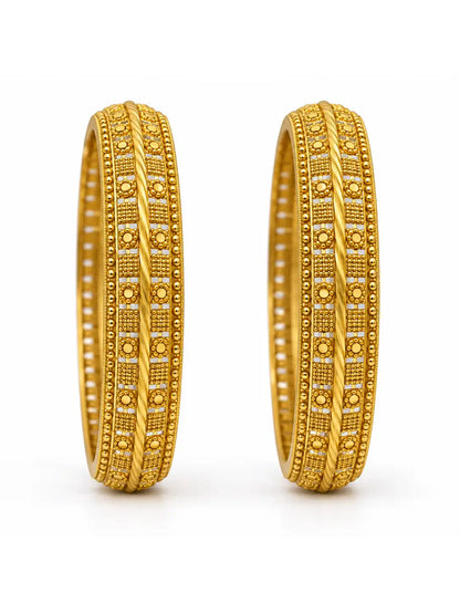 Gold Plated Eternal Bangle Set