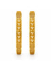 Gold Plated Minimal Floral Bangle Set