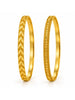 Gold Plated Stylish Circular Bangle Set