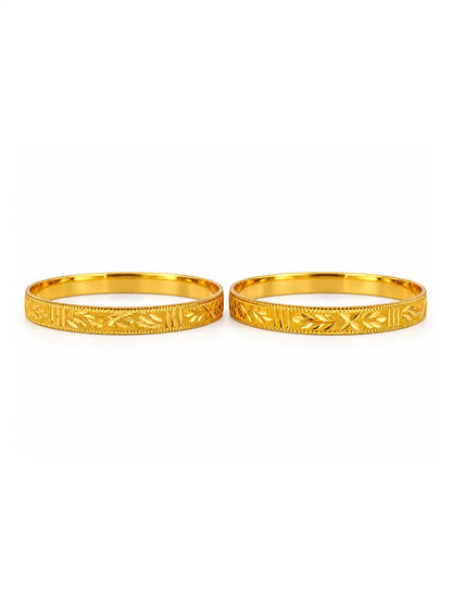 Gold Plated Unique Designer Bangle Set