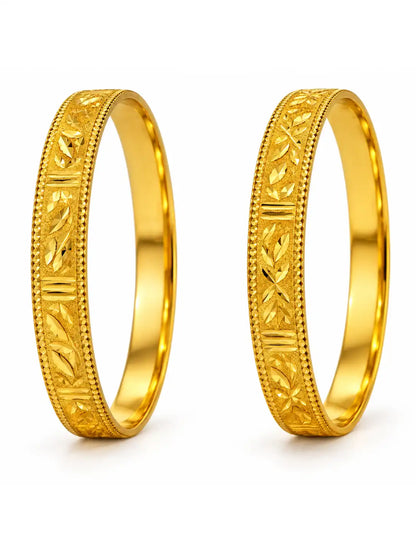 Gold Plated Unique Designer Bangle Set