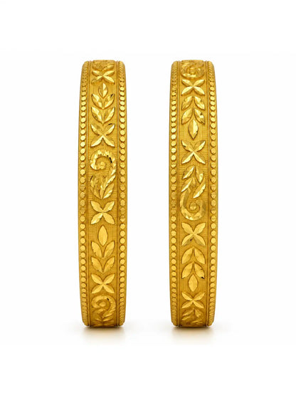 Gold Plated Concentric Bangle Set