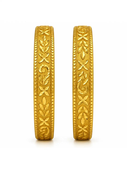 Gold Plated Concentric Bangle Set