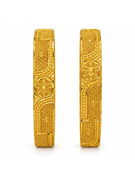 Gold Plated Vintage Bangle Set