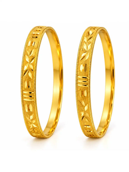 Gold Plated Radiant Bangle Set