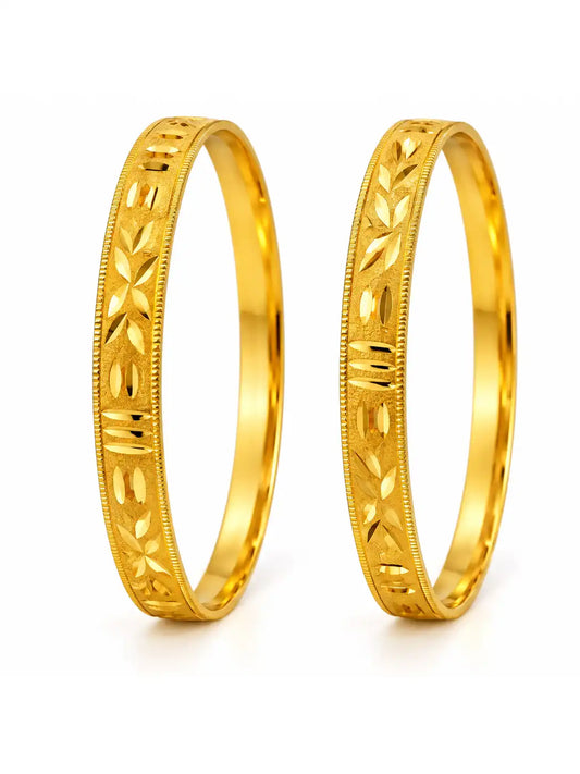 Gold Plated Radiant Bangle Set