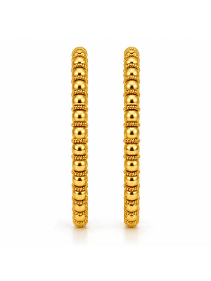 Gold Plated Beads Design Bangle Set