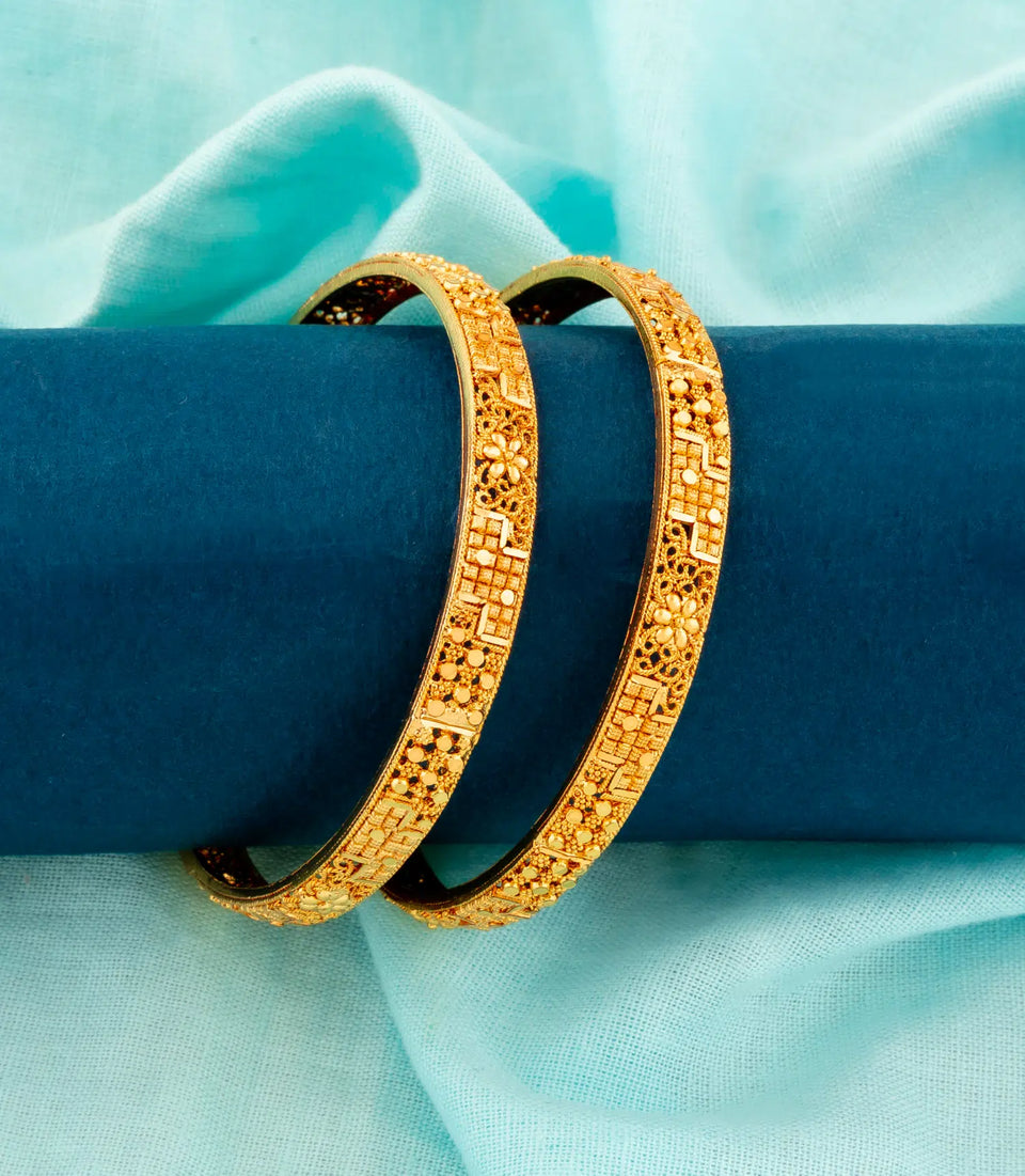 Gold Plated Viral Bangle Set