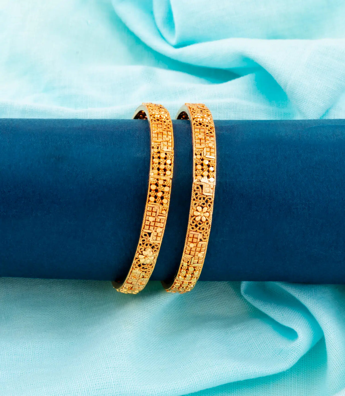 Gold Plated Viral Bangle Set