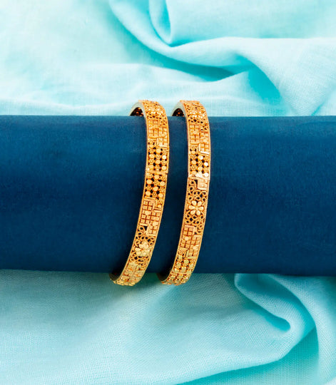 Gold Plated Viral Bangle Set