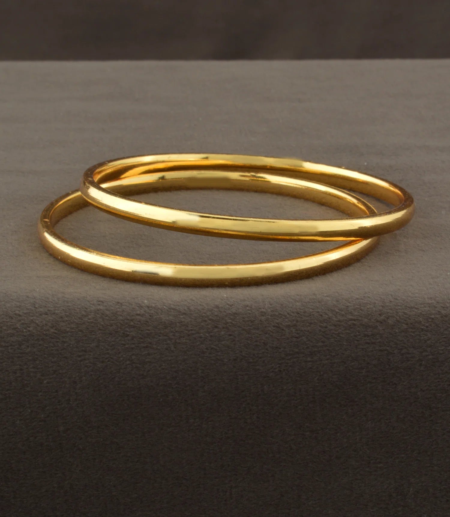 Gold Plated Designer Sleek Bangle Set