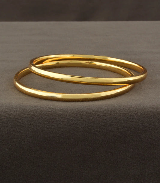 Gold Plated Designer Sleek Bangle Set
