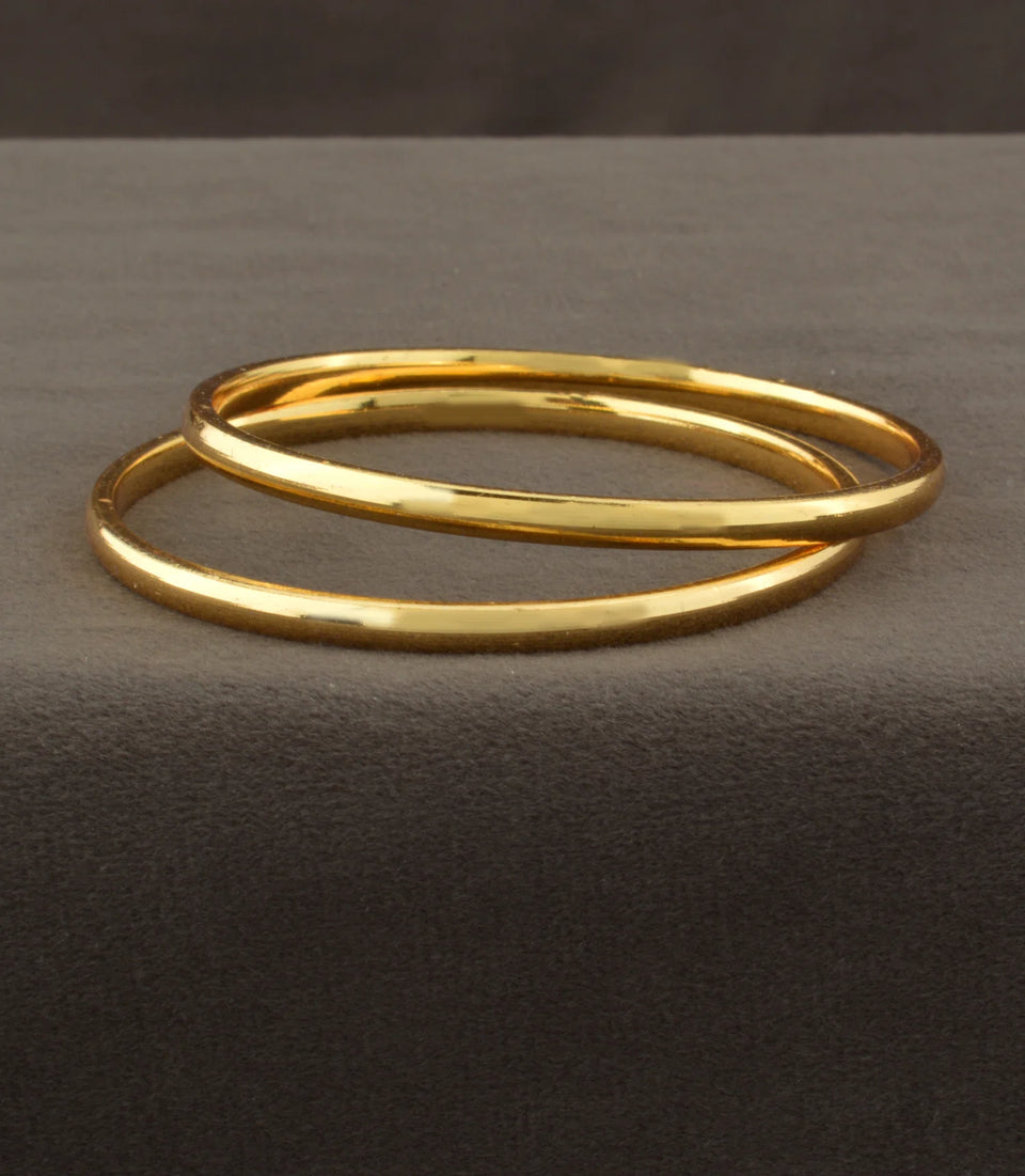 Gold Plated Designer Sleek Bangle Set