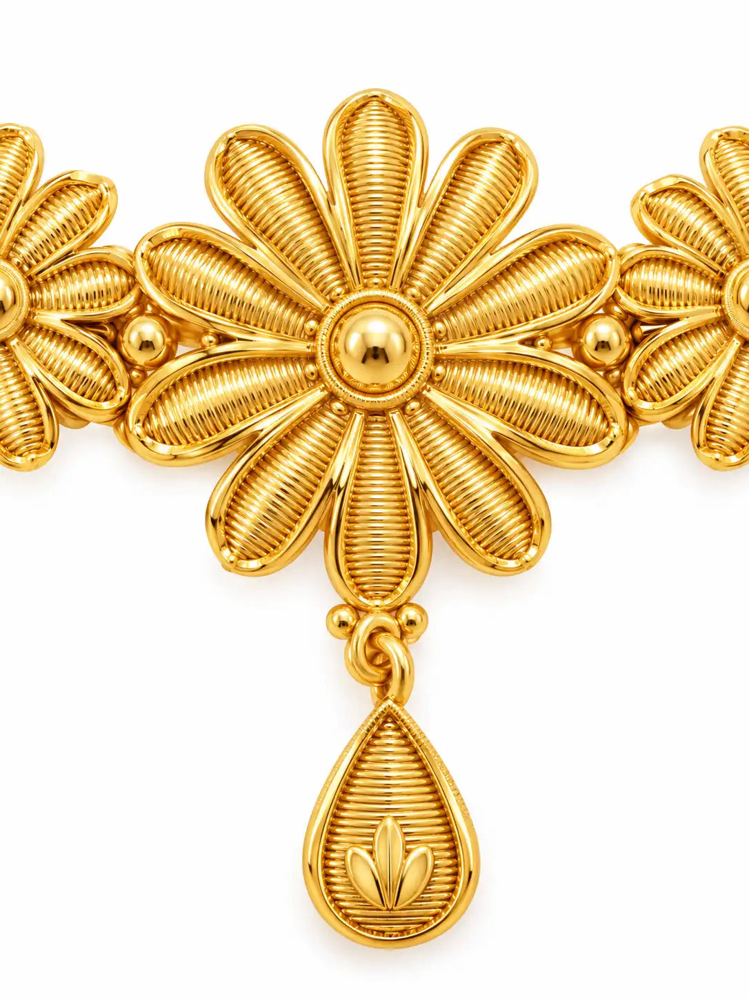 Gold Plated Lightweight Floral Choker