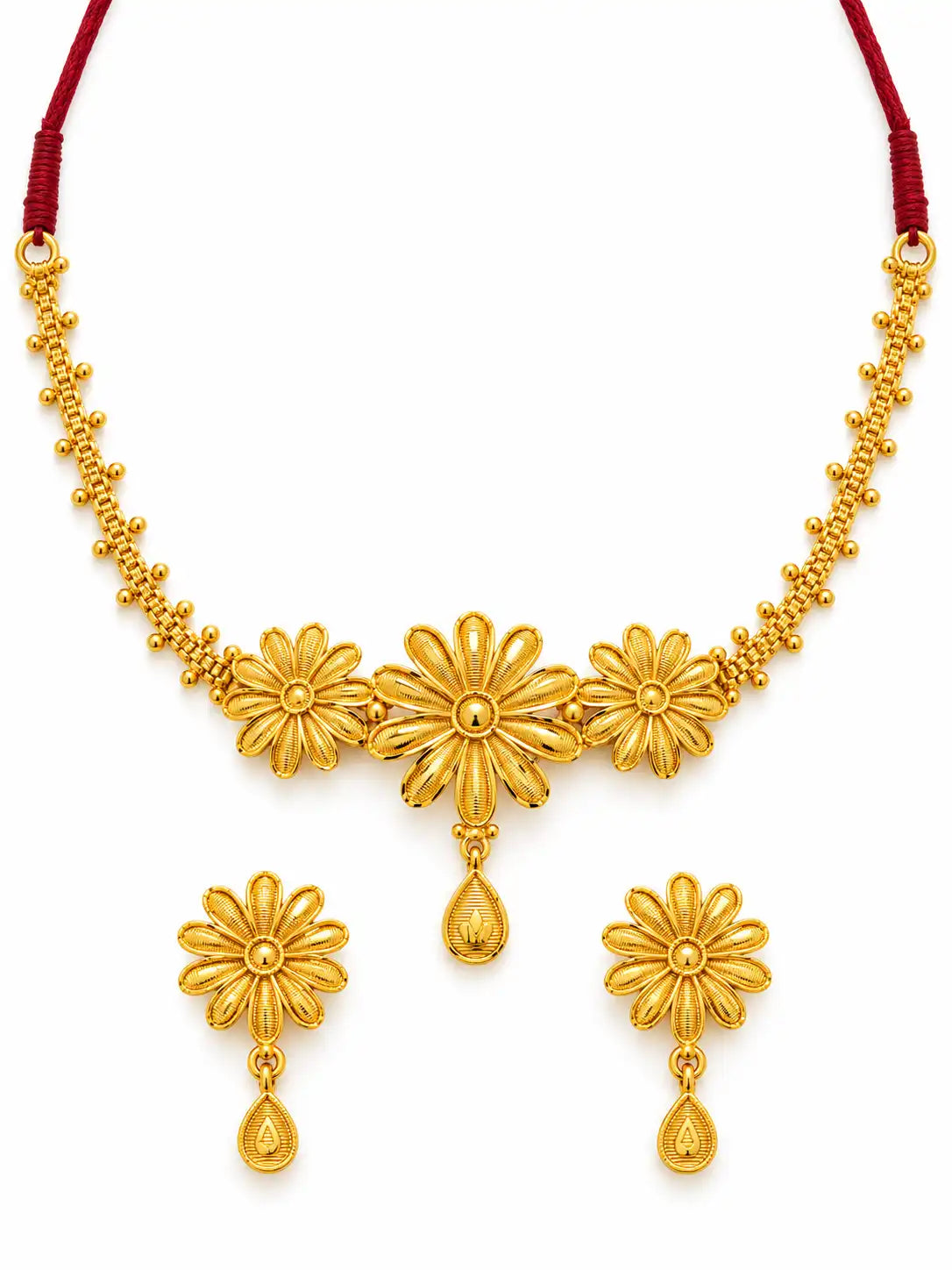 Gold Plated Lightweight Floral Choker