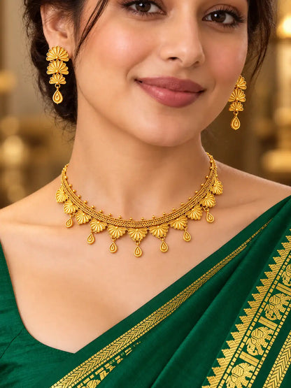 Gold Plated Festive Traditional Necklace Set
