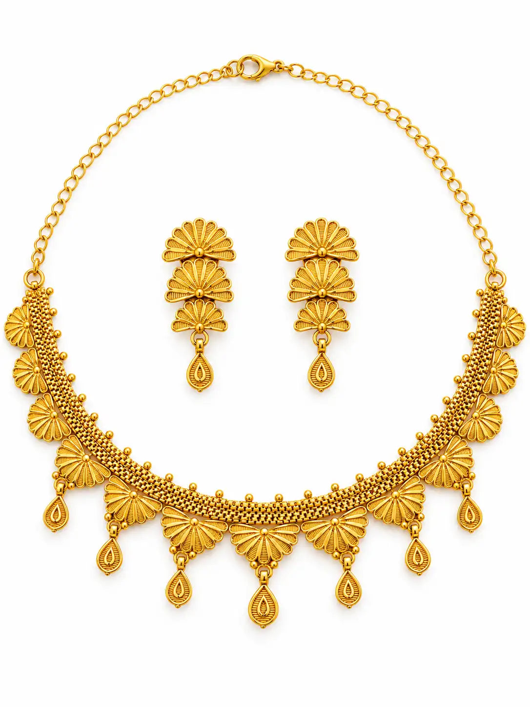 Gold Plated Festive Traditional Necklace Set