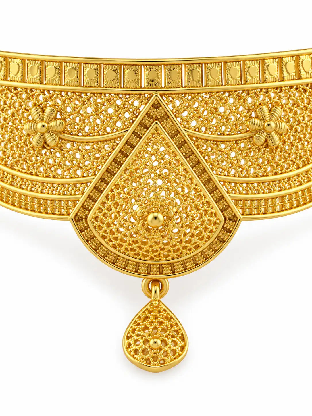 Gold Plated Wedding Filigree Choker Set