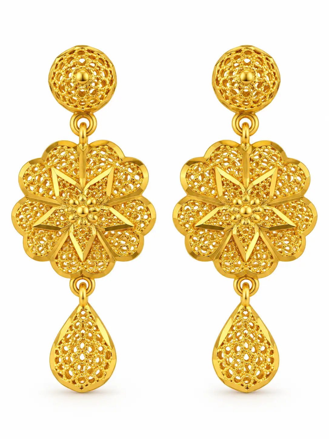 Gold Plated Wedding Floral Filigree Choker