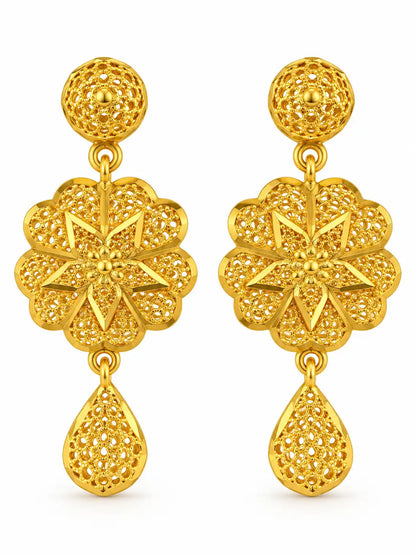 Gold Plated Wedding Floral Filigree Choker