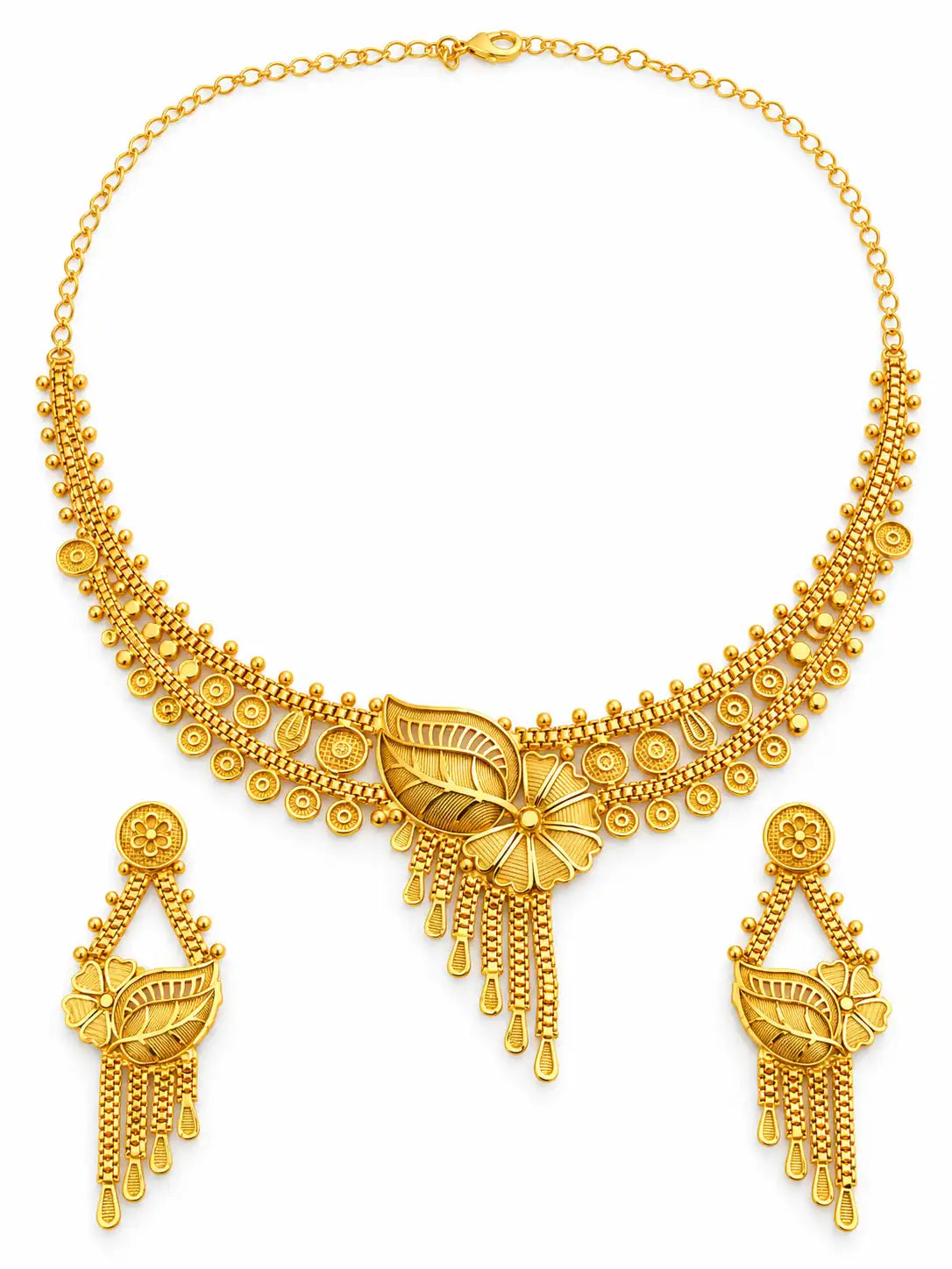 Gold Plated Wedding Elegant Necklace Set