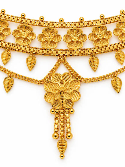 Gold Plated Royal Floral Choker