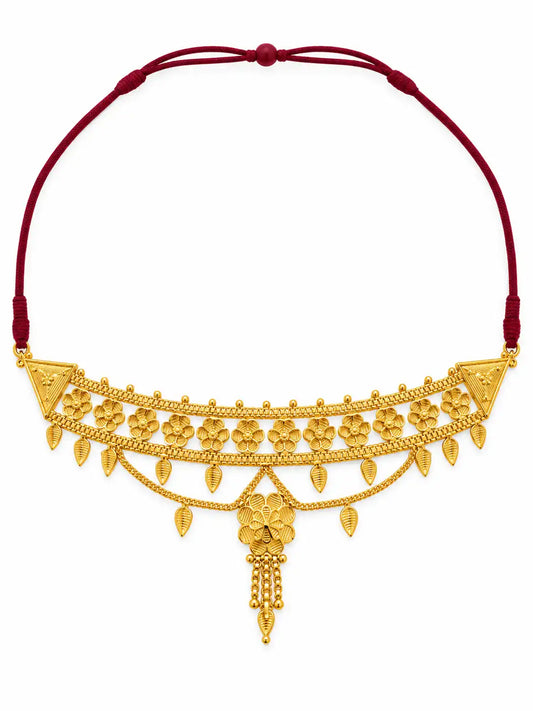 Gold Plated Royal Floral Choker