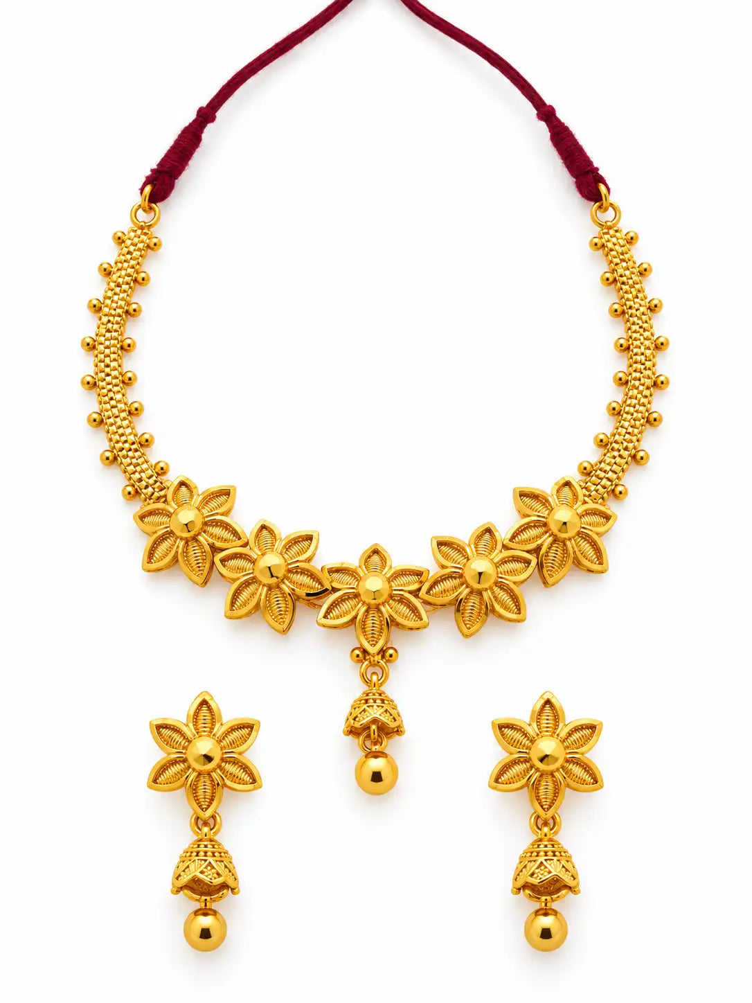 Gold Plated Festive Delicate Floral Choker
