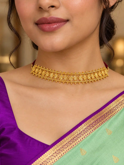 Gold Plated Blossoms Choker