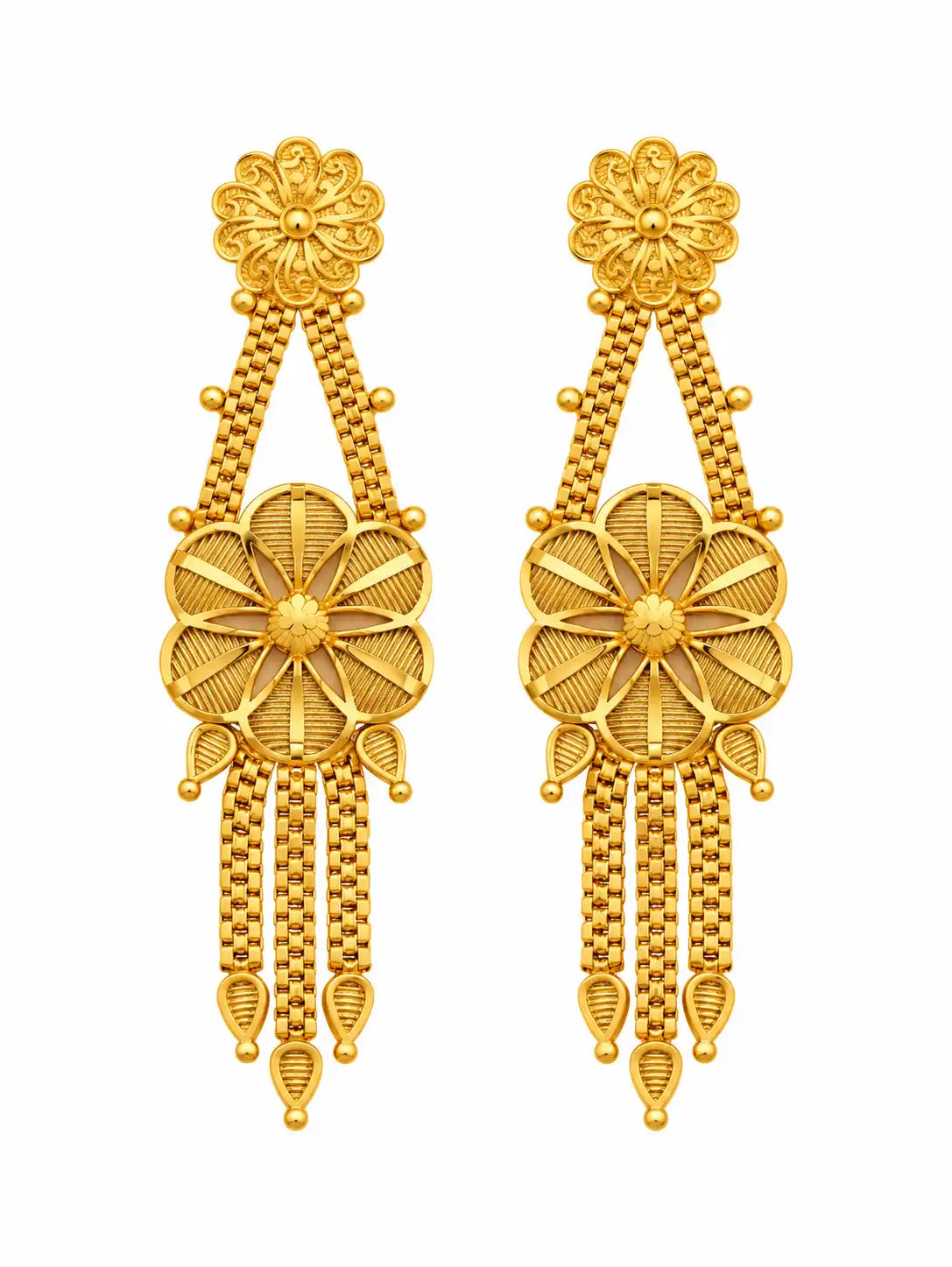 Gold Plated Wedding Layered Long Necklace
