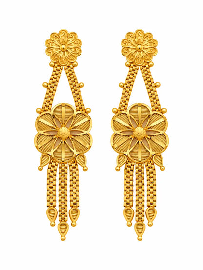 Gold Plated Wedding Layered Long Necklace