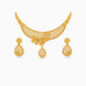 Gold Plated Floral Lattice Necklace Set