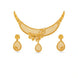 Gold Plated Floral Lattice Necklace Set