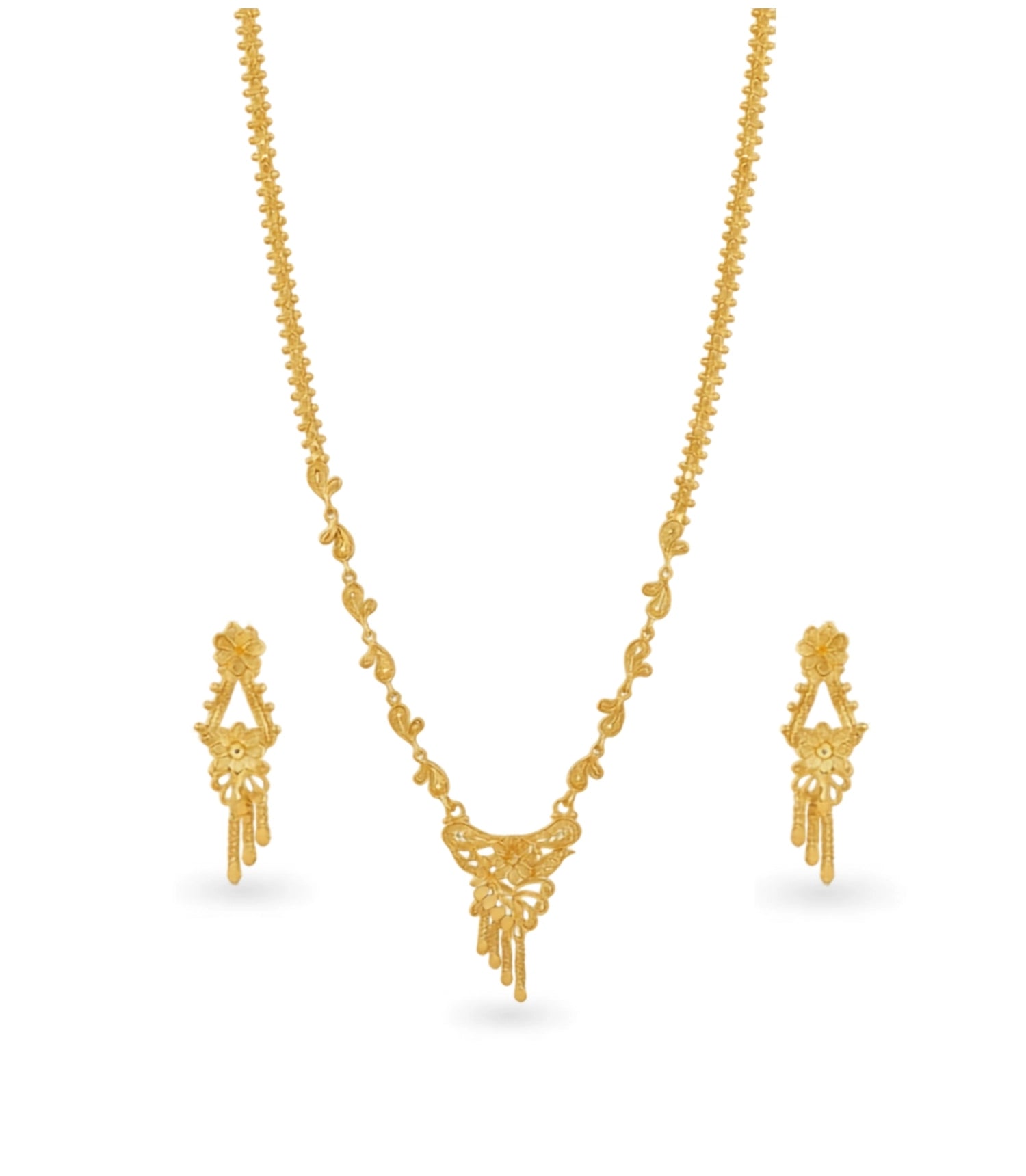 Gold Plated Traditional Long Necklace